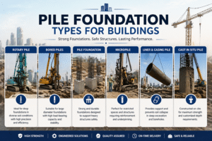 Pile Foundation Types for Buildings Used in Construction